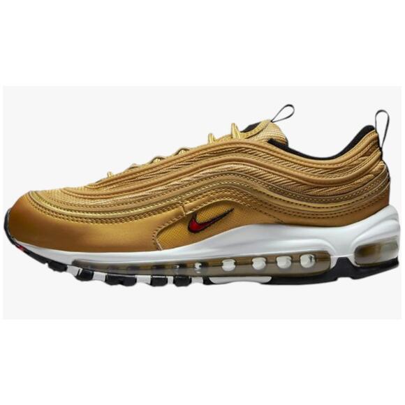 Women's Nike air max 97 OG  size 8.5  Metallic gold/varsity red  DQ91310700 - Picture 1 of 10